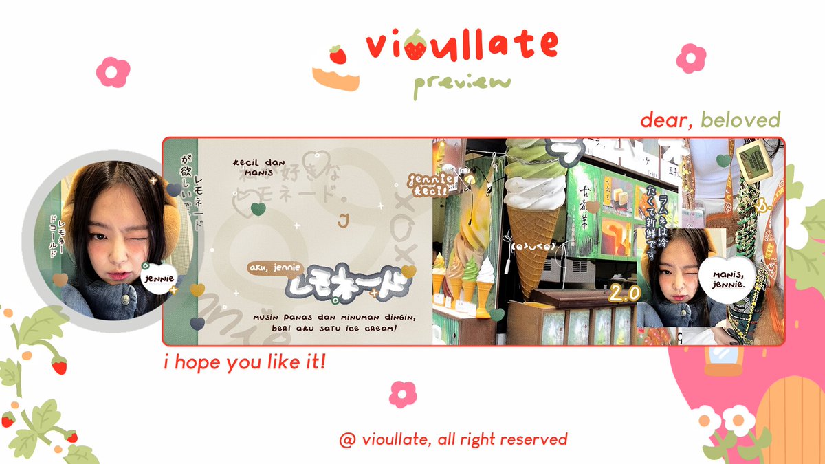 vioullate's tweet image. Help repost? Timakacii ♡

Hayii~ Aku ada layout ready wony &amp;amp; jennie. free retext! Price cek alt iaa. Yang mau take bisa langsung dm aku aja&amp;lt;3

#zonauang