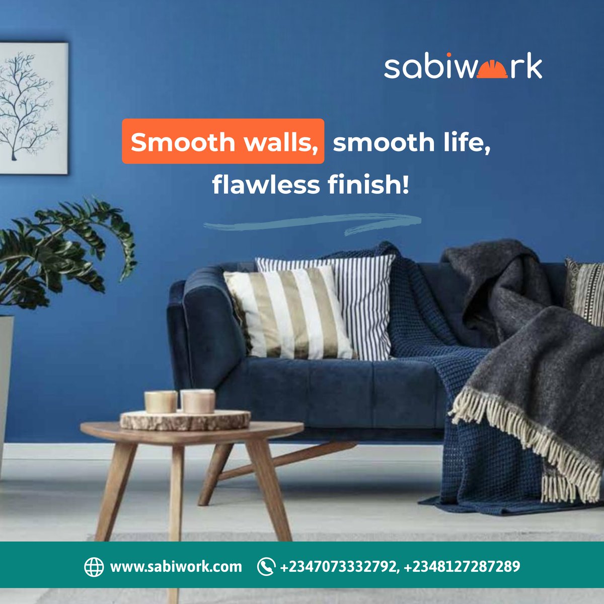 Sabi_work's tweet photo. Sabiwork's skilled plasterers can give your walls a smooth, flawless finish. Perfect for a fresh start!

Call us today ☎ 07073332792 or visit our website for your bookings at https://t.co/yYt8ouOR8H https://t.co/aIoPcHSWm3