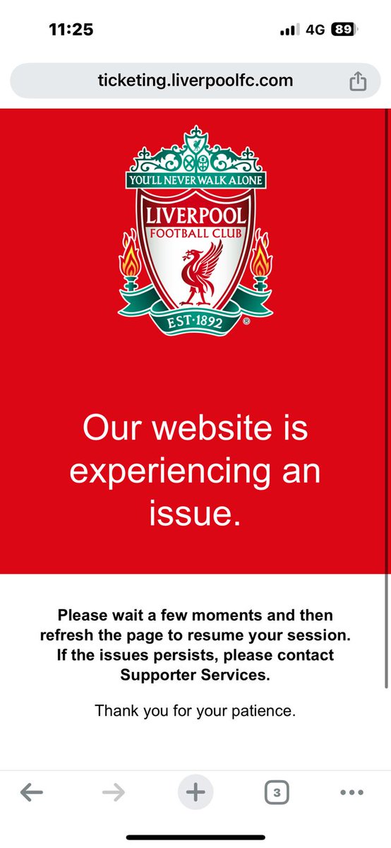 CraigMallon97's tweet photo. @LFCHelp what's going on with the ticket site again? Won't allow me to change my boys ticket from adult to young adult. https://t.co/xfdvVmzTC2