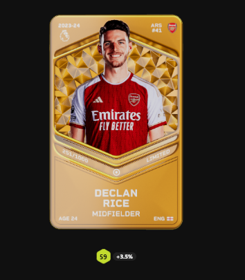 #Sorare "Limited Declan Rice" GIVEAWAY!                         

I Will be giving away a Limited Declan Rice (Worth around 15 euro) to one of my followers!       

To Enter: Follow, Like &amp; Comment ur sorare username!                          

Winner in 48 Hours!