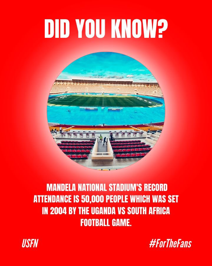 DifferenceOffi3's tweet image. Did You Know That @_MandelaStadium Biggest Match Attendance was Against South Africa 
#UGARSA
#AFCONQ2025
#USFN