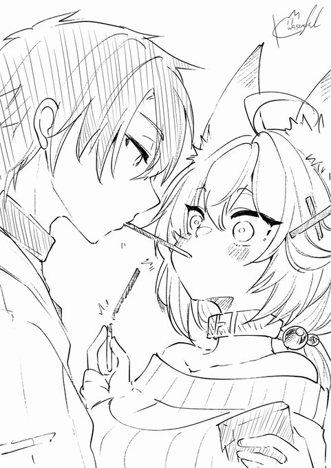 ポッキーの日遅れたけど‥ま、いっか #狐の話 