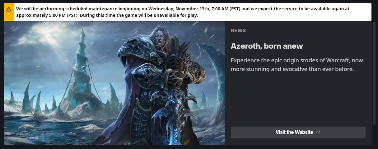 Back2Warcraft on X: “https://t.co/aW3wwbEHuo launcher greets us 