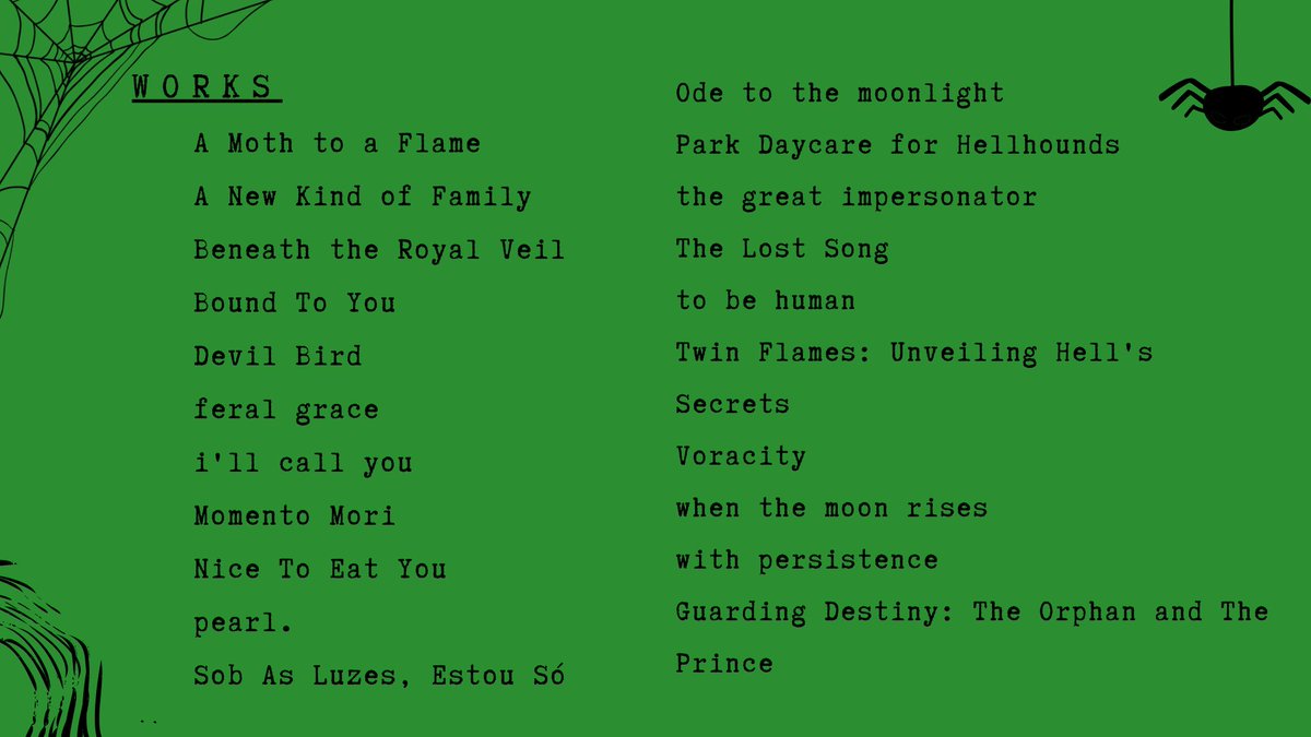 exomonsterfest's tweet photo. Come and have a look at all of this round's writers and works 👻

Before everything gets revealed: Can you make any guesses as to who wrote what? Who wrote more than one work? Feel free to speculate in the quotes, replies or at https://t.co/xKI8iTDid3 👁️👁️ https://t.co/MLeWWyLSZc