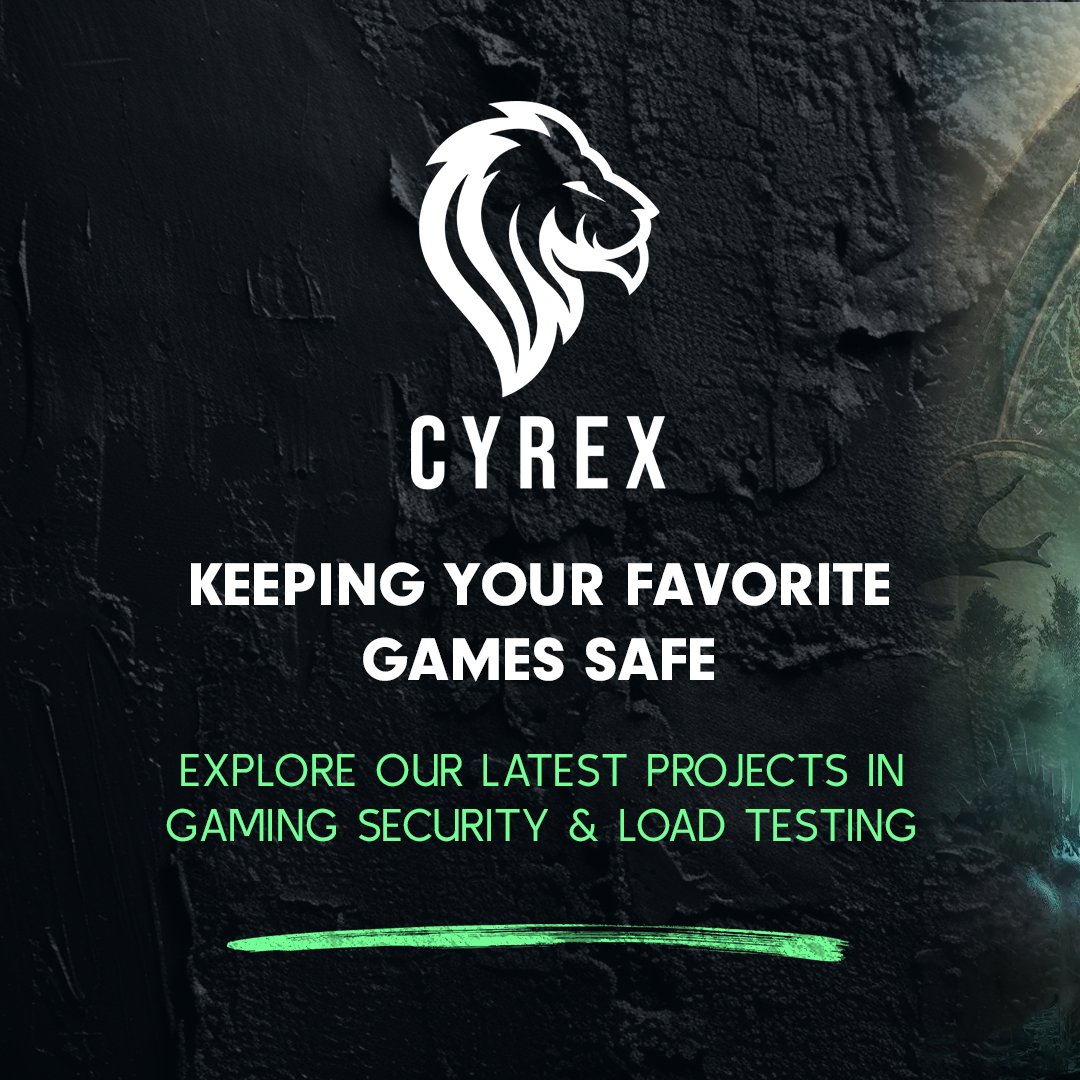cyrextech's tweet image. Our team has been levelling up game security & scalability all year 🎮🚀. Honoured to work with innovative partners & support their groundbreaking titles. See how Cyrex delivers gold-standard solutions: cyrex.tech/portfolio/ #GameDev #CyberSecurity #LoadTesting