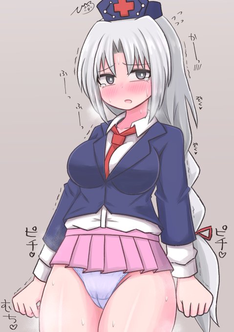 Skebでうどんげのブレザーを着るぱつぱつ永琳を描かせて頂きました!ありがとうございました!!#東方project 