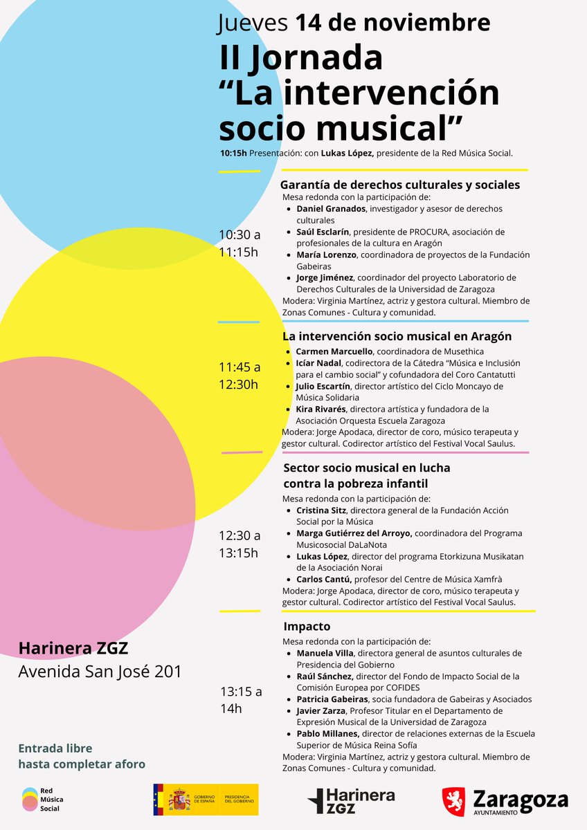 redmusicasocial's tweet photo. Este jueves 14 de noviembre te esperamos en la II Jornada de la Red Música Social: “La intervención socio musical: una oportunidad frente a la pobreza infantil”. Un evento que supone una auténtica revolución en la intervención social para la lucha contra la pobreza infantil. https://t.co/49Op6esYyn