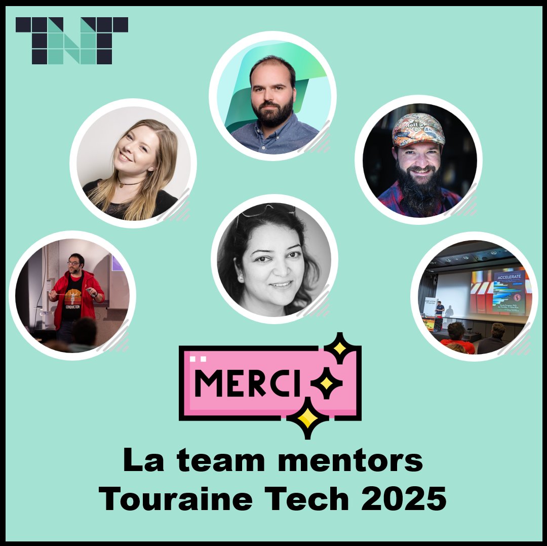 Ils nous donnent de leur temps ❤️ !

Un ENORME merci aux mentors Touraine Tech 2025 : leur accompagnement permet à leur mentee de maximiser leur chance de vivre une 1ere expérience de speaker 🤗.

🗓️ Prochain rdv : la délibération du 13/11 Nous croisons les doigts... 🤞