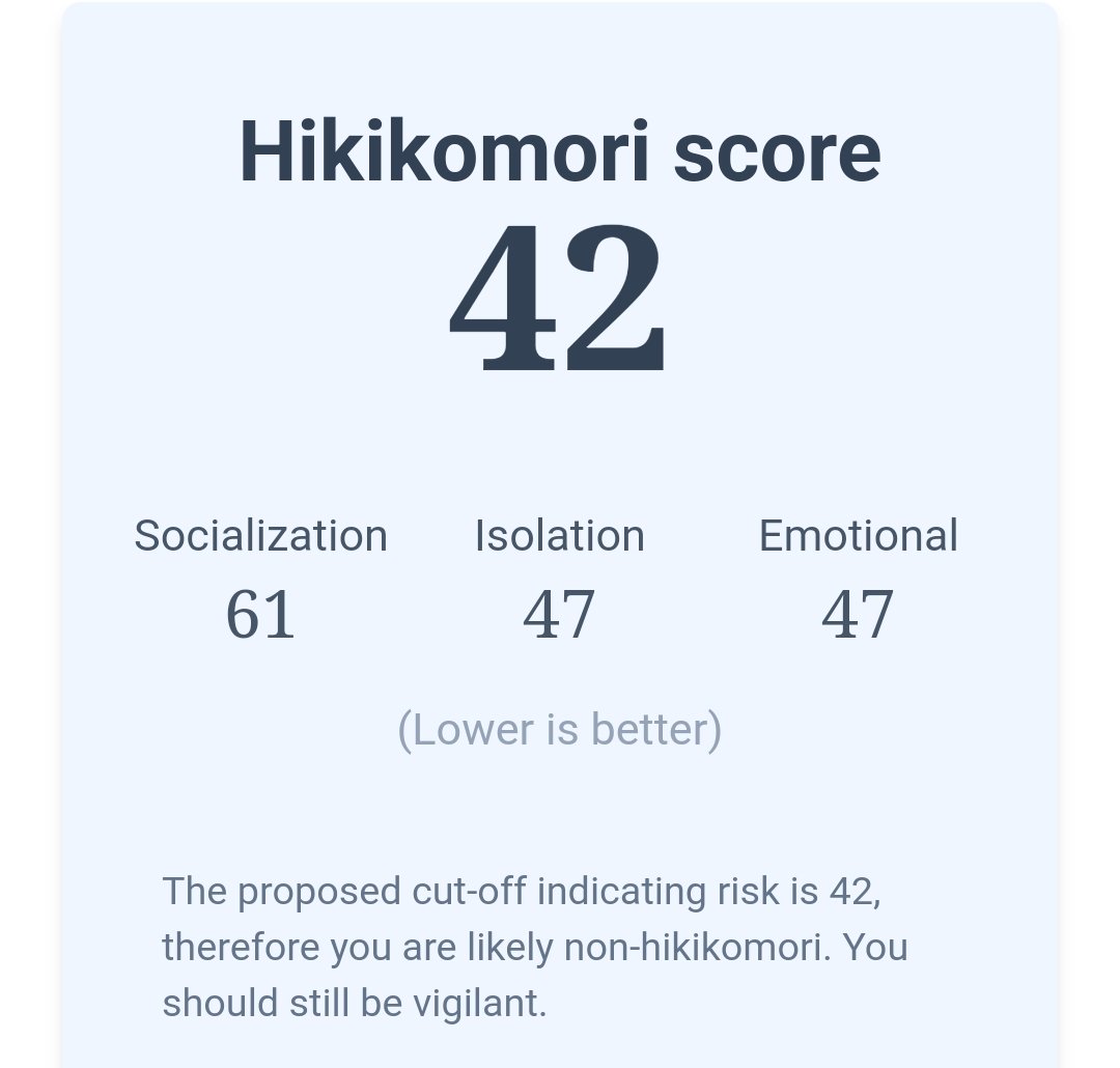 _Mu_VT's tweet image. Imma be honest.... I legit thought my score would be far worse than this. Guess there's still some hope (ha! not likely)