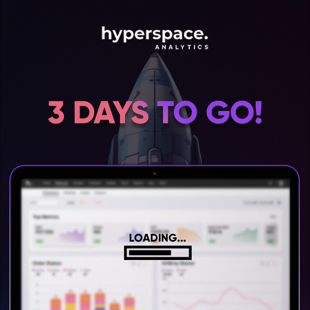 gohyperspace's tweet photo. 🚀 T-minus 3 days until liftoff!🚀

We’re about to unveil Hyperspace Analytics – the AI powered platform built to help your brand break through growth barriers. 📊🚀

Stay tuned!

@RMunnanooru @SampathVedantam 

#Hyperspace #BusinessAnalytics #D2C #D2CFounders
#BlitzscalingBrands https://t.co/zaxUpbwFxV