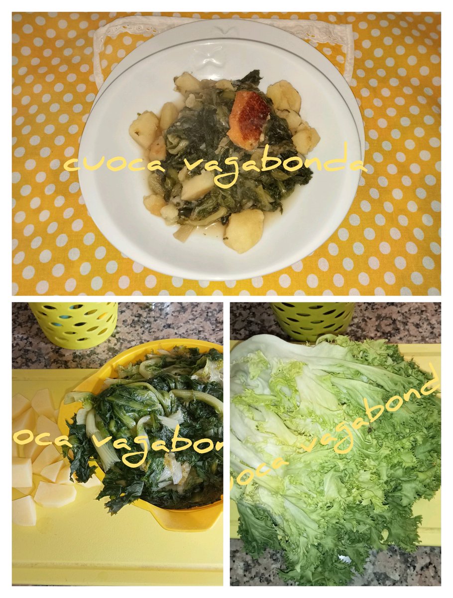 CuocaVagabonda's tweet photo. Scarole e Patate
#martedi #pranzo 
#scarole #patate 
#cucinapovera 
#cucinanapoletana

seguimi su Instagram @cuoca_vagabonda 

la ricetta è sul mio blog 👇https://t.co/XjllRdaBt5
digitando il nome della ricetta nella casella di ricerca 🔎 https://t.co/p30NWguGSY
