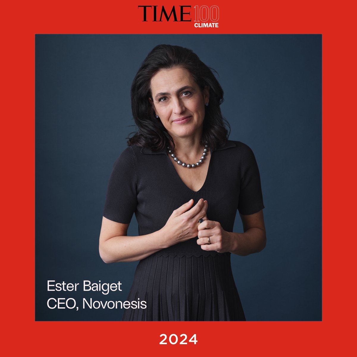 Time Magazine recognizes Novonesis CEO Ester Baiget among 100 most influential climate leaders 

Today, the TIME100 Climate list has been released by <a href="/TIME/">TIME</a> Magazine, celebrating leaders across the world for making significant progress in fighting climate change.  

Our CEO Ester