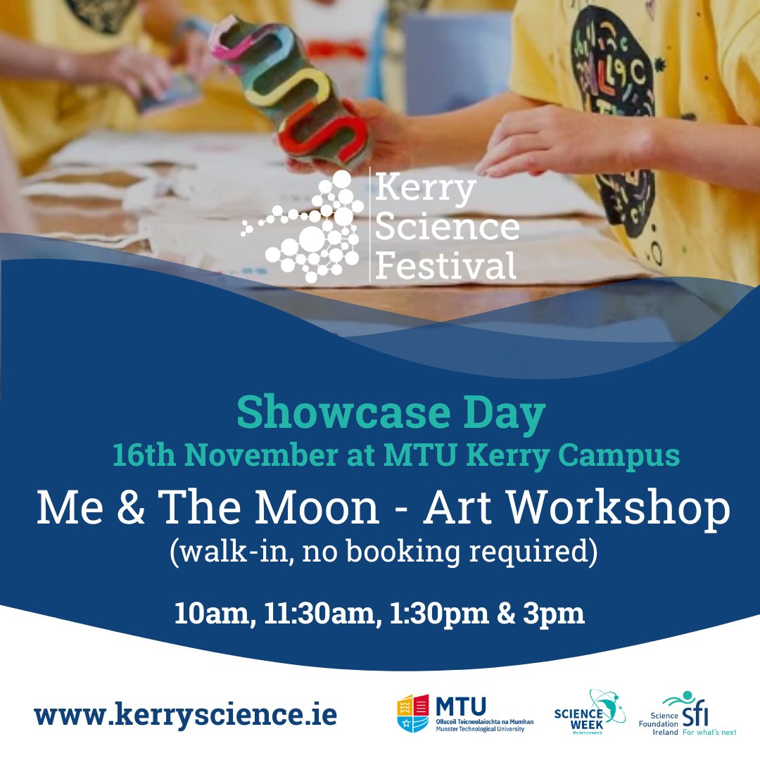 The Showcase Day at MTU Kerry Campus is a highlight of Kerry Science Festival with 100s of free workshop spaces available throughout the day🧬🔬Join us on Sat 16th from 10am to discover the wonders of science. For full list of events visit kerryscience.ie <a href="/ScienceWeek/">Science Week Ireland</a>