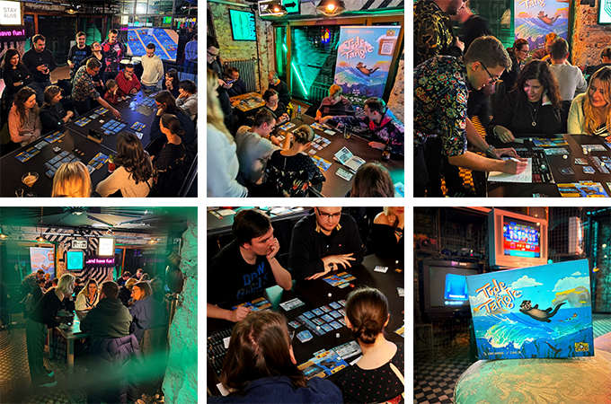 Full house at the H40S tournament!🎲 Sea otters brought in a bigger crowd than expected🦦 Big thanks to Fani Gier &amp; the H40S crew for helping to preview Tide &amp; Tangle!

#BoardGames #GamingEvent #IndieGames #IndieDevHour #보드게임 #ボードゲーム #TabletopGames #KickstarterGames