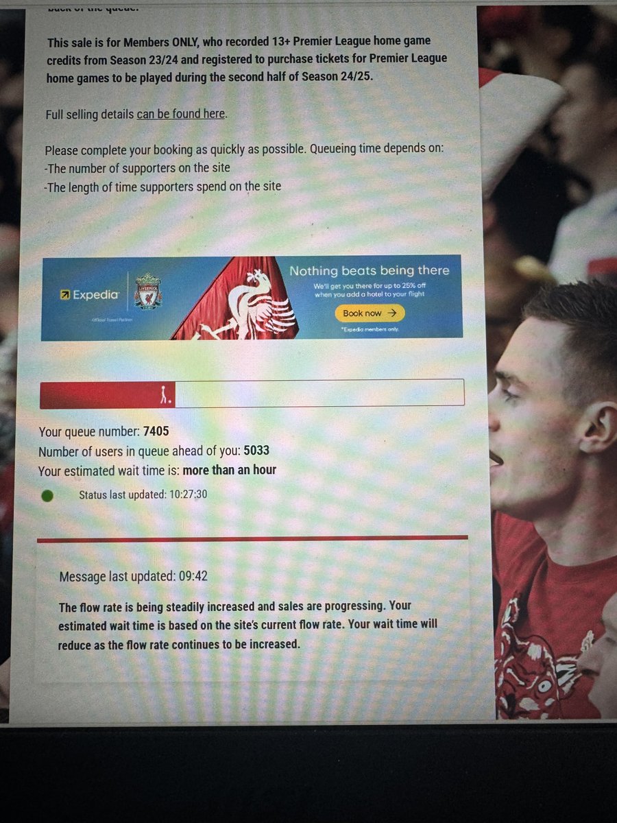 lfctomo84's tweet photo. by far the worst members sale ever. Millionth in the queue, hours to get in, multiple crashes trying to select tickets and then an error telling me to empty my basket twice and reselect all tickets. Has to change for next season @LFC @LFCHelp @spiritofshankly https://t.co/delAygrP3j