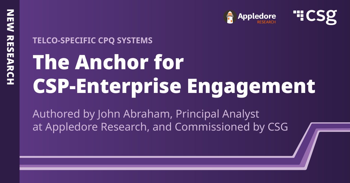 CSG (@csg_i) on Twitter photo A new survey from <a href="/AppledoreVision/">Appledore Research</a> has determined that only certain #CPQs have what it takes to support telcos looking to future-proof their business models. Read the report today. 👉 spr.ly/6015SAfnz A new survey from <a href="/AppledoreVision/">Appledore Research</a> has determined that only certain #CPQs have what it takes to support telcos looking to future-proof their business models. Read the report today. 👉 spr.ly/6015SAfnz