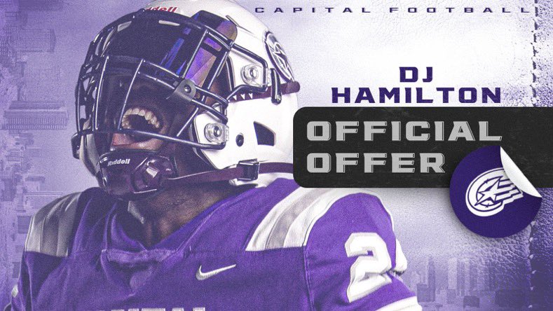 Dawn “DJ” Hamilton (@dawnhamilton_2) on Twitter photo After A Great Conversation with <a href="/Coachcalexander/">Charles Alexander</a> I'm Blessed To Recive Another Offer From Capital
University
<a href="/PlanoFootball/">Plano Football</a> <a href="/coachjayearle/">Coach Jay</a>
<a href="/chrisfish7/">Chris Fisher</a> <a href="/2Fit_KP/">Kalen Petty</a> <a href="/47zaya/">Zack Smith</a> <a href="/Coach_KMay/">Kevin May</a> After A Great Conversation with <a href="/Coachcalexander/">Charles Alexander</a> I'm Blessed To Recive Another Offer From Capital
University
<a href="/PlanoFootball/">Plano Football</a> <a href="/coachjayearle/">Coach Jay</a>
<a href="/chrisfish7/">Chris Fisher</a> <a href="/2Fit_KP/">Kalen Petty</a> <a href="/47zaya/">Zack Smith</a> <a href="/Coach_KMay/">Kevin May</a>