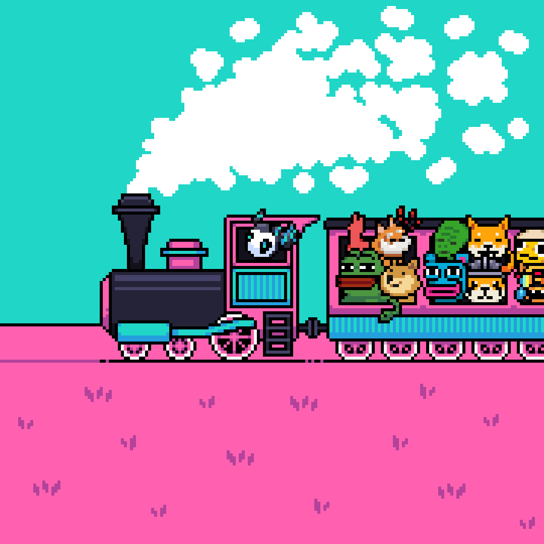 All aboard! The meme train is leaving the station not stopping until $STARS  is on the moon! 👾✨