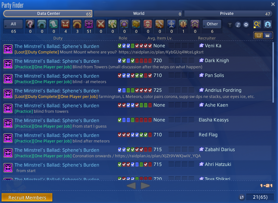 This is depressing, I'm begging Squenix for a cross DC party finder, Chaos is absolutely DEAD.