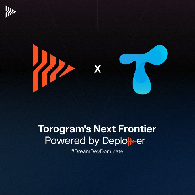 Torogram has partnered with Deployyyyer for an epic relaunch! 🌟 
 
Torogram is redefining social media with Web3, DeFi, AI, and gaming all in one place.  @Torogram_eth 
 
Get ready for seamless token migration, enhanced security, and next-gen AI + DeFi tools to elevate your