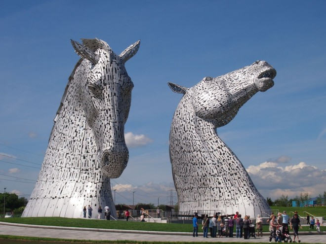 infogrid360's tweet photo. Kelpies -Falkirk, Scotland https://t.co/E5IxcIfr49