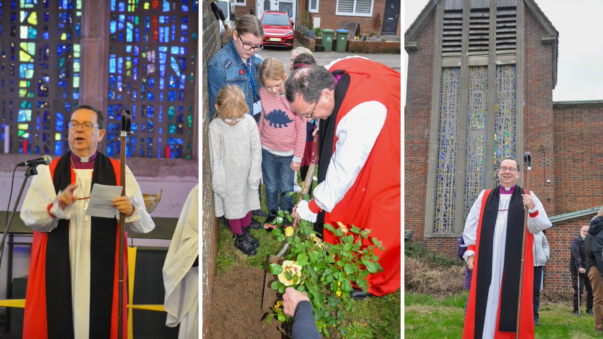All Saints Church Millbrook celebrated sixty years of mission and ministry last week - as part of the Thanksgiving Service, Bishop Philip planted roses with the children in the church's 'Space to Remember', and daffodil bulbs were planted by all those attending.