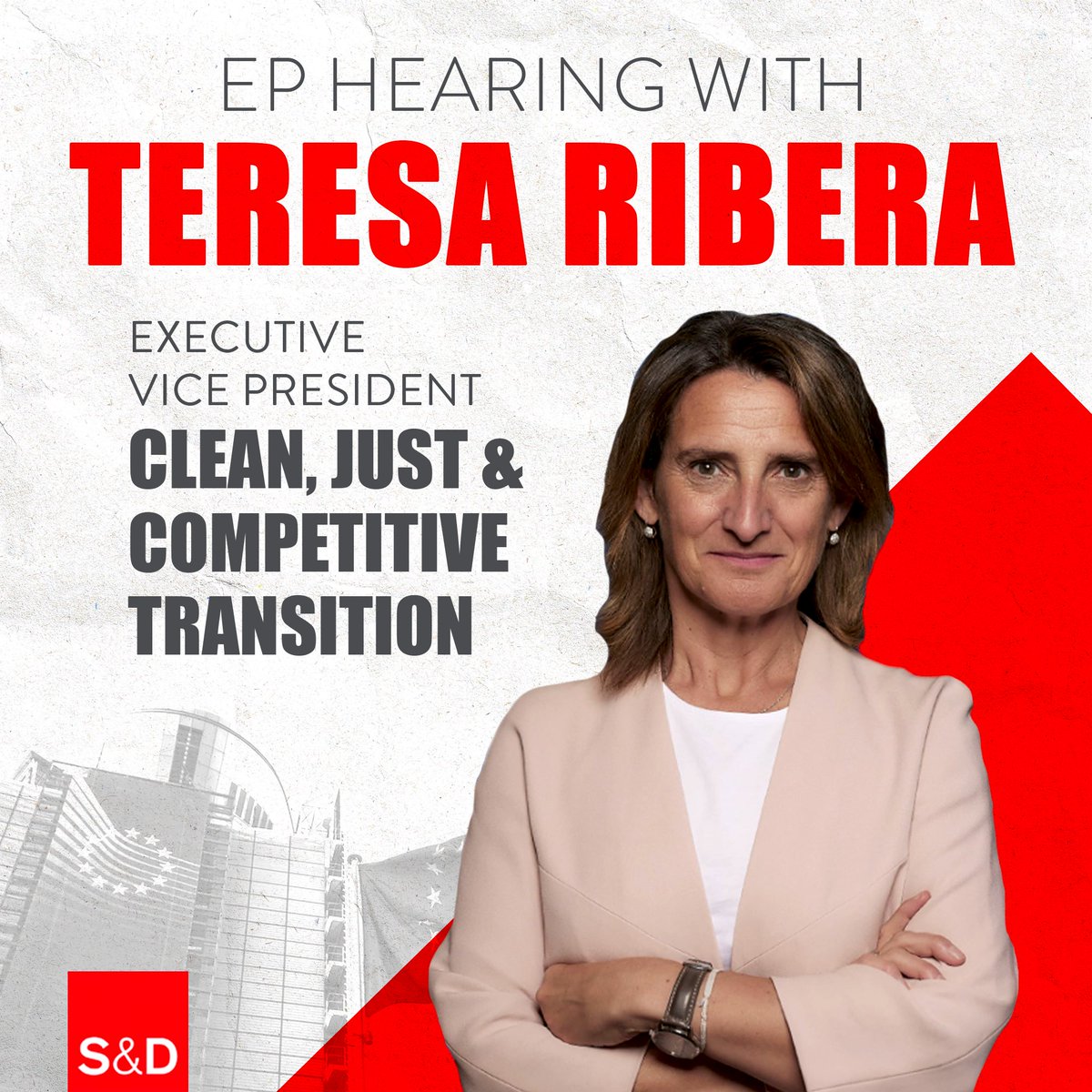 S&D Group (@theprogressives) on Twitter photo Hearing with Teresa Ribera | We trust that Executive Vice-President-designate <a href="/Teresaribera/">Teresa Ribera</a> will work to uphold our priorities:
📌 A firm EU commitment to fully implement all existing Green Deal laws, and a just transition that leaves no one behind.
📌 Protection for EU Hearing with Teresa Ribera | We trust that Executive Vice-President-designate <a href="/Teresaribera/">Teresa Ribera</a> will work to uphold our priorities:
📌 A firm EU commitment to fully implement all existing Green Deal laws, and a just transition that leaves no one behind.
📌 Protection for EU