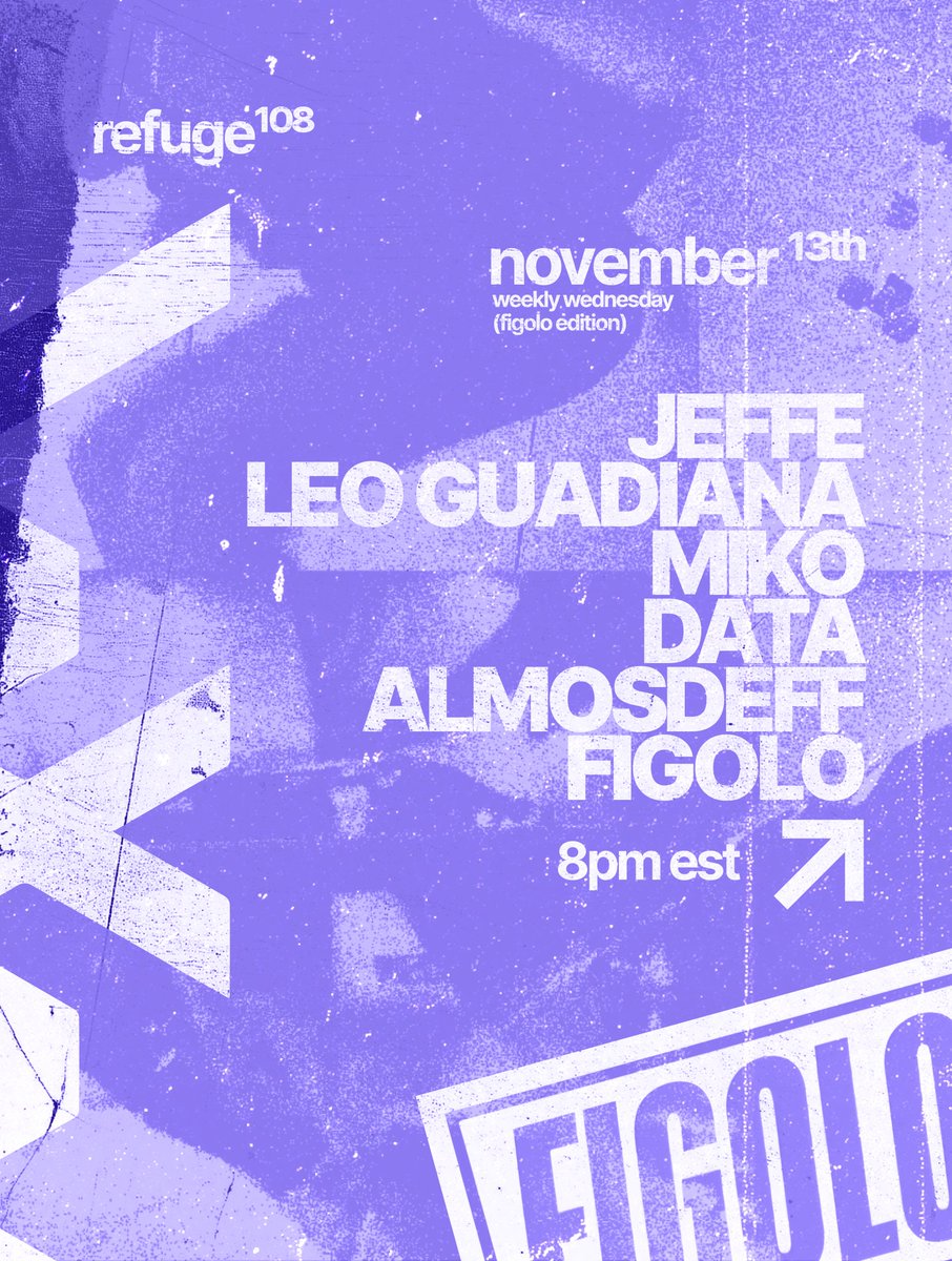 refuge_vr's tweet photo. Refuge 108 - (figolo edition) 

Wednesday || NOV 13rd 
8PM EST || 2AM CET https://t.co/bTE3zRzWQK