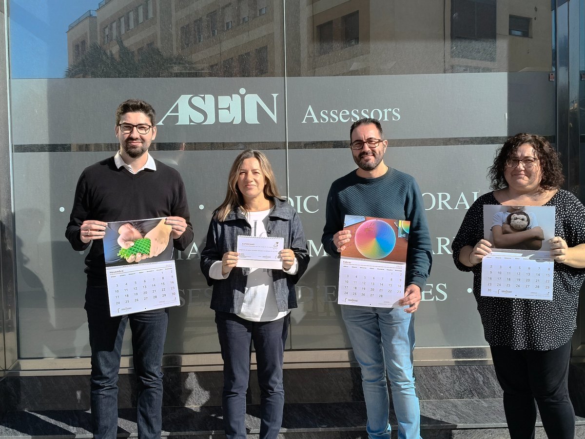 ASEIN Assessors col·laboren solidàriament amb mig centenar de calendaris pels seus clients. Mil gcs per acompanyar-nos legalment en el nostre creixement, desenvolupament i per la vostra sensibilitat! Sou una part molt important de la nostra trajectòria 
#aspercamp
#fascat #confae