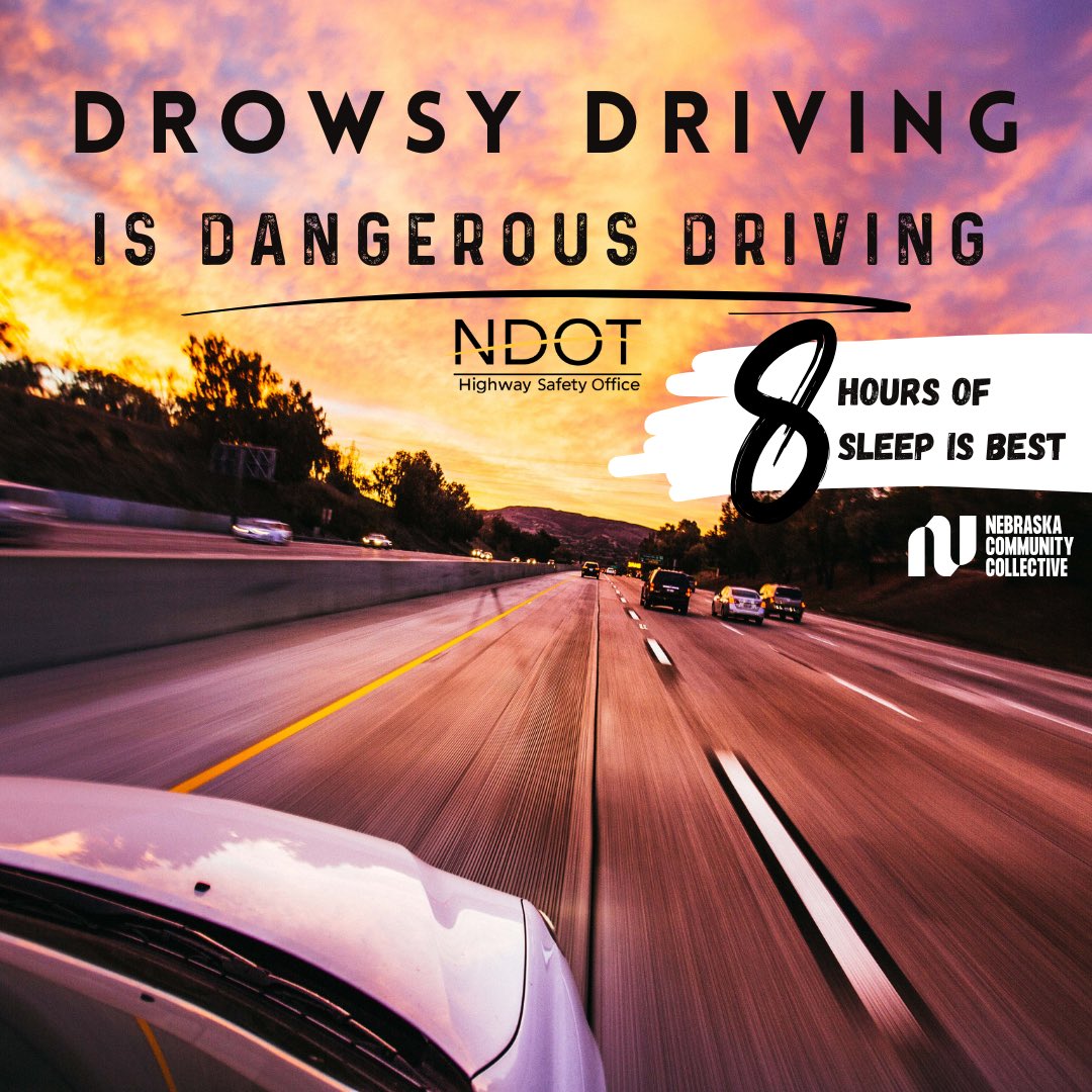 MalcolmStuco's tweet photo. Reminder‼️‼️
Driving while drowsy is dangerous to yourself and others. Strive for 8 hours of healthy sleep each night! https://t.co/43NRalNagW
