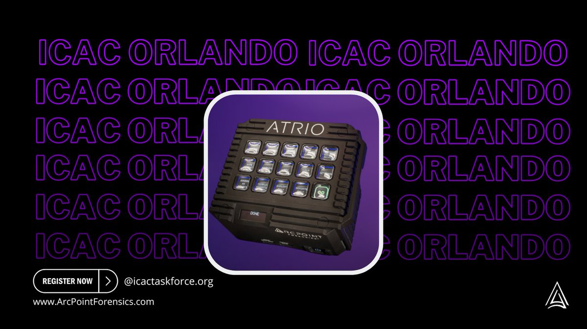 Contact_APF's tweet photo. ArcPoint Forensics is thrilled to showcase ATRIO and join industry experts in Orlando from December 16-18, 2024. Swing by to see ATRIO in action and connect with us!
#ICACOrlando #ArcPointForensics #ATRIO #DigitalForensics #ForensicTools #DFIR #lawenforcement #ICAC #CSAM https://t.co/OwOPUyig4H
