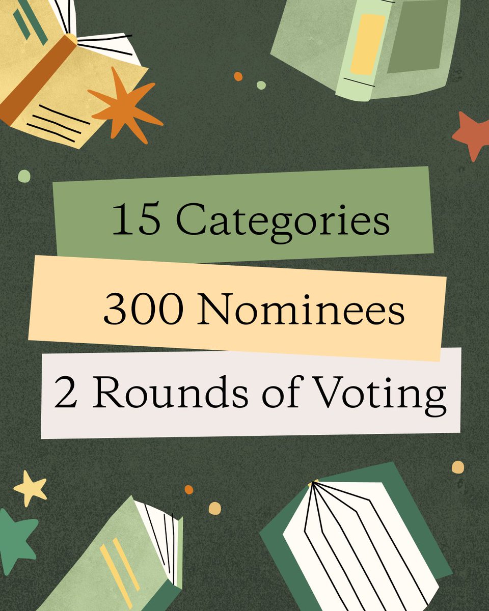 goodreads's tweet photo. The big day is here! The 16th annual Goodreads Choice Awards are officially LIVE and it’s time to choose YOUR favorite books for the year. Check out all the nominees &amp; vote for the books you want to see make it to the Final Round. #GoodreadsChoice 

Vote: https://t.co/VgjvrUVAus https://t.co/sI7kOoUY6D