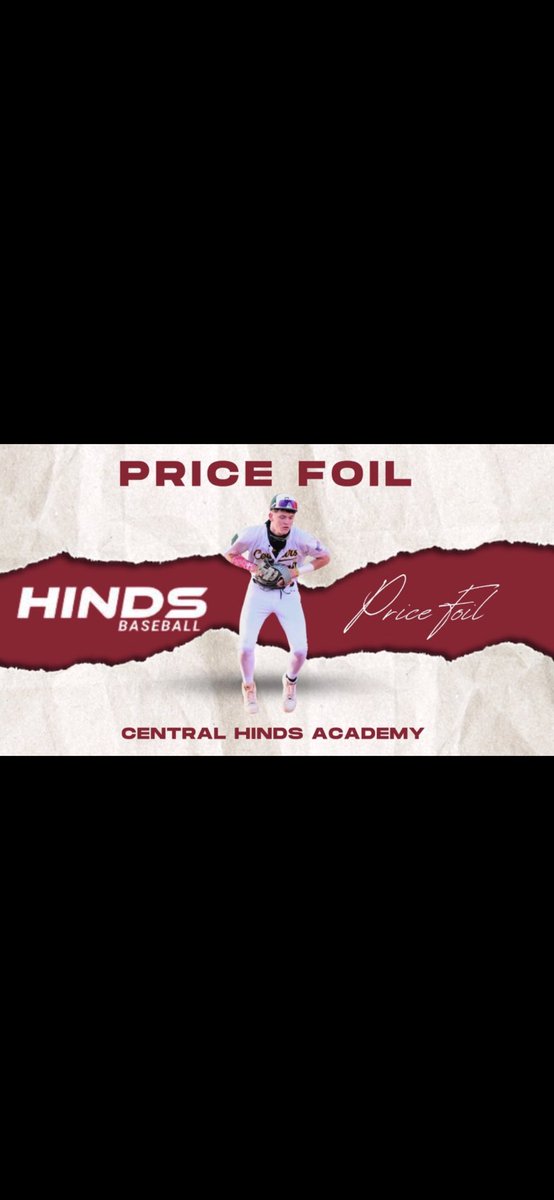 Price_foil10's tweet photo. Beyond blessed for this opportunity. AGTG. Thank you for this amazing opportunity @HindsCC_BB @jclarkeHCC7 @CanesMs @CHACougarBball https://t.co/SrCmJcfVn4