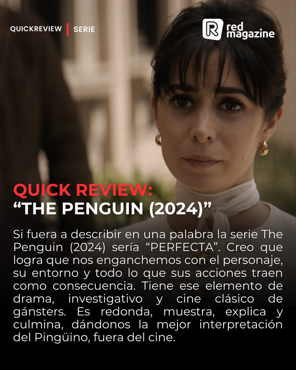 daanhernandez's tweet photo. [#QuickReview] #ThePenguin dentro del Universo de The Batman, DC nos trae esta maravillosa serie de uno de los villanos más famosos de Batman. Reseña completa pronto en https://t.co/yCcpfs4KWJ @redmagazinepr #ElPingüino #TheBatman https://t.co/GI2wuHUyxk