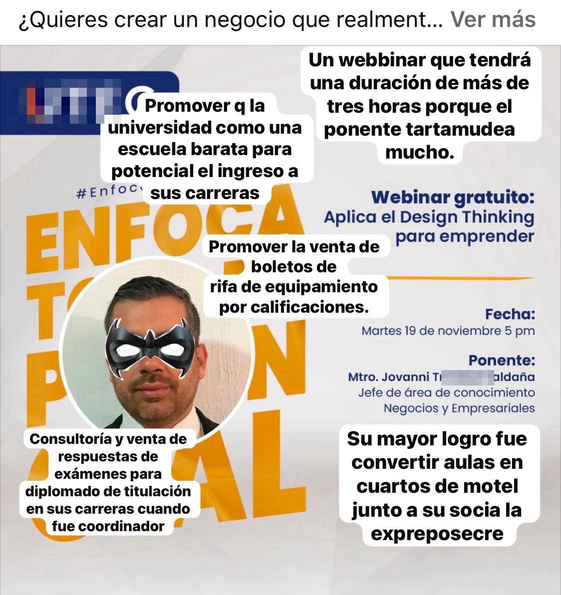 RobertoFGallo's tweet photo. ¡No dejen de inscribirse y tomar ese webinar amig@s!👌🏼

Háganme un favor, pregúntenle al “eminente” expositor: ¿Cuántos negocios ha emprendido?😂

Otra pregunta: ¿Cuántos negocios exitosos ha asesorado?🤣

En verdad es muy cómico ver a estos PELELES🤦🏻‍♂️

#LordBecas
#ElTartamudo
🤡 https://t.co/nUuOGUphkn