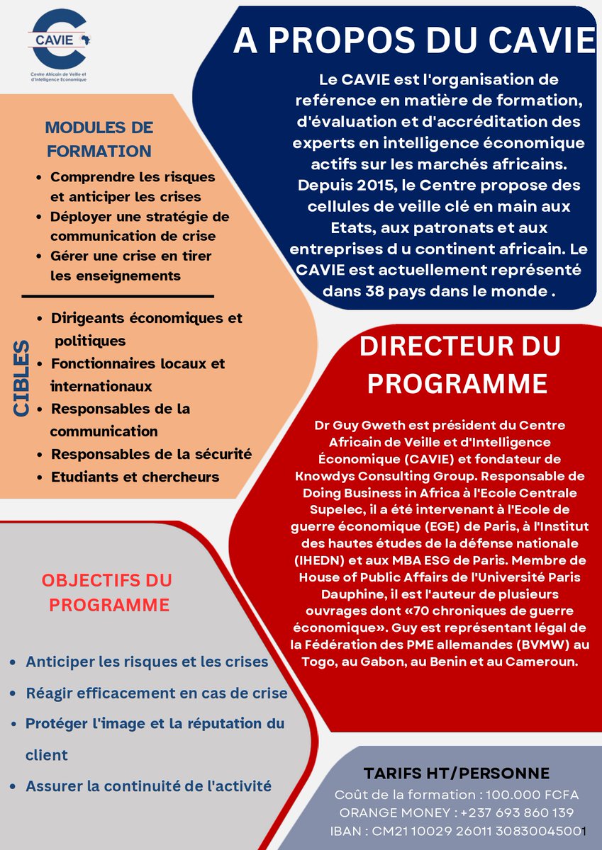 cavie_acci's tweet photo. #IR2C: Anticipate Crises, Protect Your Organization!
The intensive and certifying training from the ACCI on Risk Intelligence and Crisis Management (IR2C) equips you to identify threats, assess vulnerabilities, and develop effective action plans.
https://t.co/Nuo784I1h4
#CAVIE https://t.co/WIgOmsRhjU