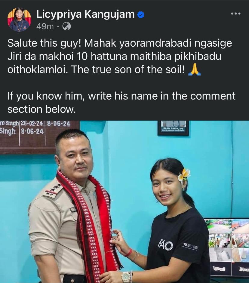 Why exclude Pi Zosangkim who was raped, tortured, fragments of brain removed &amp; burnt ? 

Meitei police showing concern only for Meitei people? 

Who is this Police OC which <a href="/LicypriyaK/">Licypriya Kangujam</a> is lauding for the Massacre of 11 Hmar volunteers?