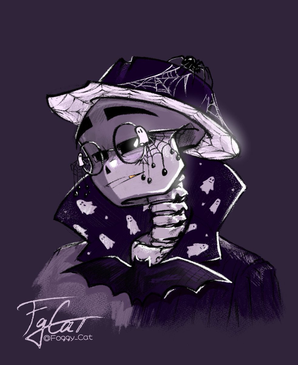 Foggy__CAT's tweet photo. Happy Halloween! I know it's already over, but it's better late than never, right?)) And this is Fresh. Fresh-cobweb heheh.

#helloween #undertale_au #undertale #sans #freshsans #undertale_art https://t.co/n1c5gZlRG8