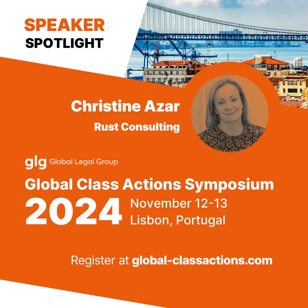 RustConsulting's tweet image. Rust is excited to sponsor and have Christine speaking at Global Legal Group&apos;s Global Class Actions Symposium in Lisbon this week. #classactions #ClassAction #GCAS24