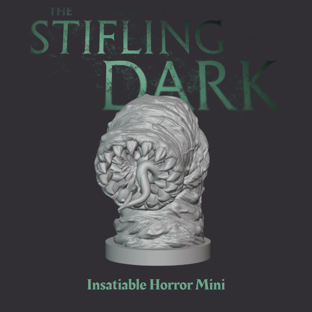 🪱Here is the render for the Insatiable Horror mini from Deathveil. What do you think of the design? 🪱
