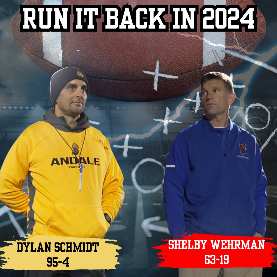 Cheney did the unthinkable last year beating Andale twice, once in week 7 to end the longest win streak in the nation, and then again in the final 4.
Andale has been a machine once again this year under Dylan Schmidt whos only lost 4 games since coming to Andale.

We get part 3