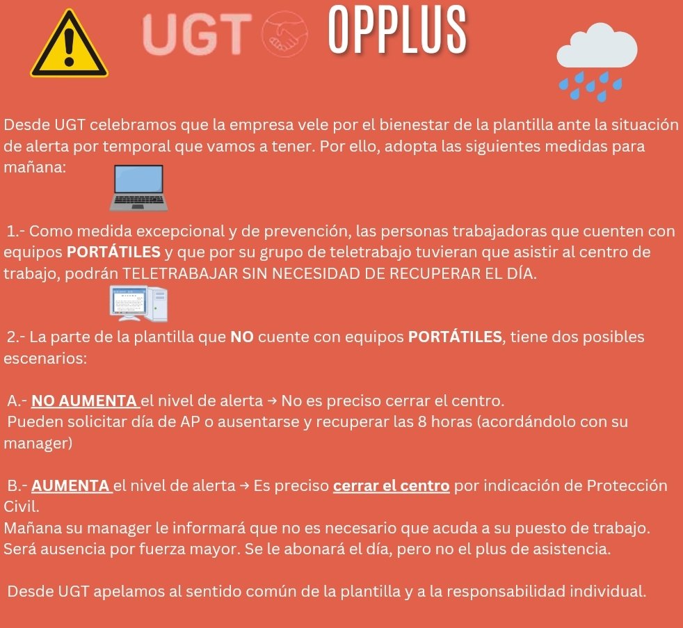 Sección Sindical UGT Opplus tweet media