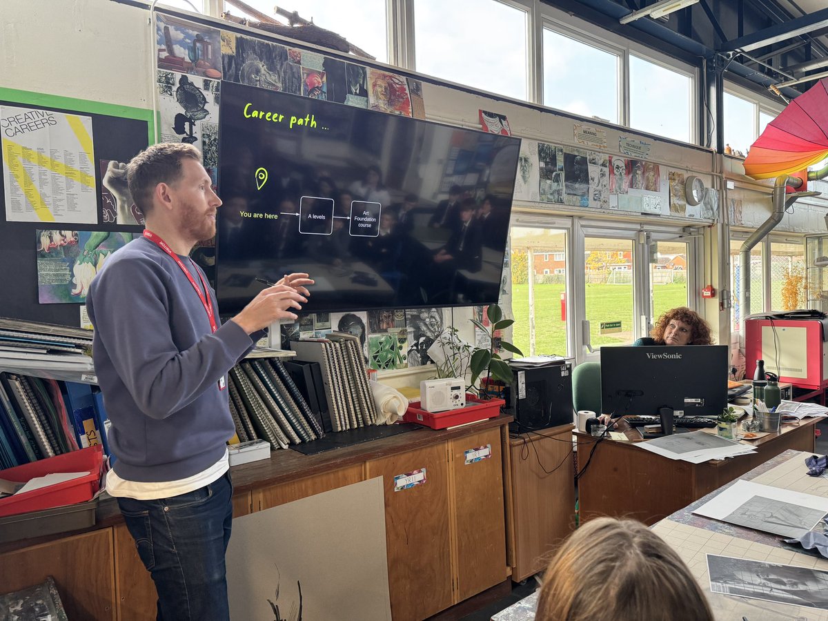 Many thanks to Sam Marshall who visited our Yr 11s today to deliver a talk on Careers and his journey to Graphic Design. Very inspiring and another incredible opportunity for our students to hear from some of the best in the industry.