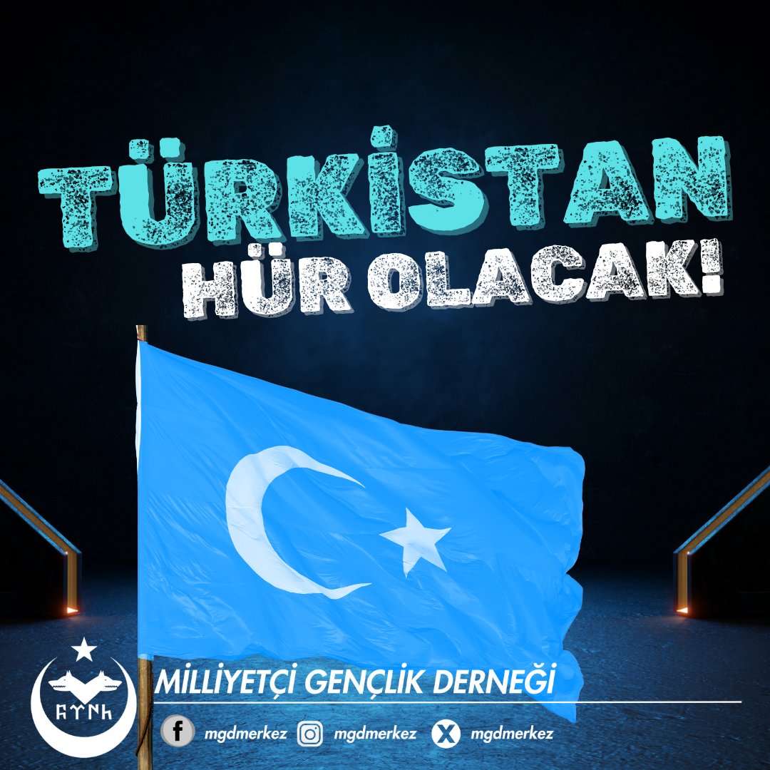 Al bayraktan gök bayrağa bin selam,
Yaşasın tam bağımsız Doğu Türkistan!

#TürkistanHürOlacak