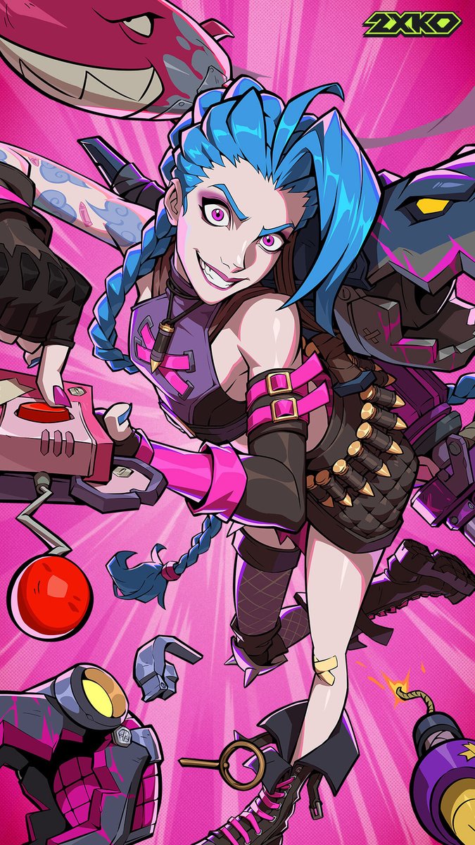 Play2XKO's tweet photo. here are some jinx wallpapers n whatnots. have fun! https://t.co/YIEcGCTy9D