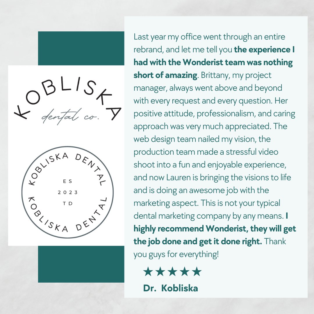 "From vision to reality! ✨ Dr. Kobliska's journey with Wonderist shows what happens when collaboration meets creativity. Swipe to see the transformation! 🎨 Thank you for trusting our team! 💫 #WonderistAgency"