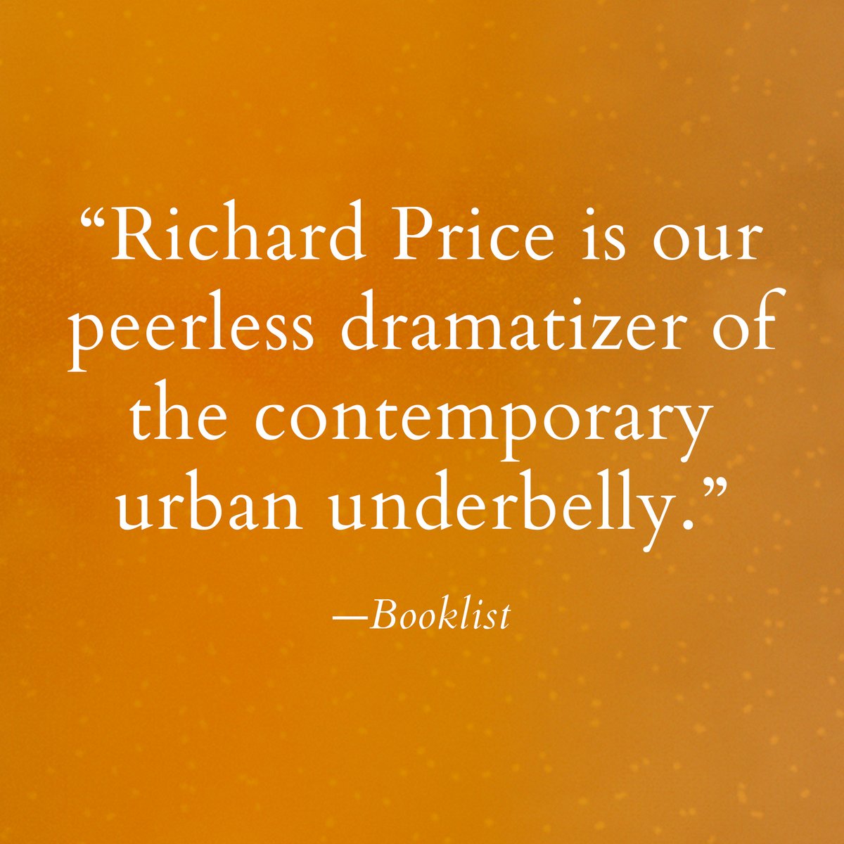 New today! In his electrifying novel LAZARUS MAN, Richard Price, the author of CLOCKERS and a writer on THE WIRE, gives us the razor-sharp anatomy of an ever-changing Harlem. A riveting work of suspense and social vision by one of our major writers. bit.ly/3O33aRU