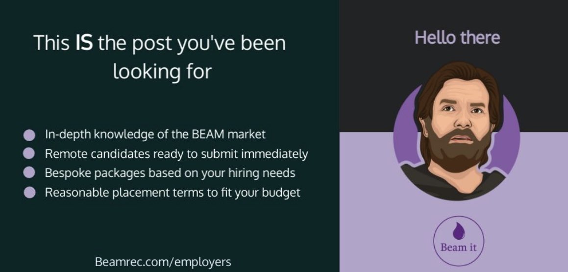 I sense the solution that you’re looking for may be found at beamrec.com/employers 

Let’s talk! 

#Elixirlang #Elixirhiring #Elixir #MyElixirstatus #erlang