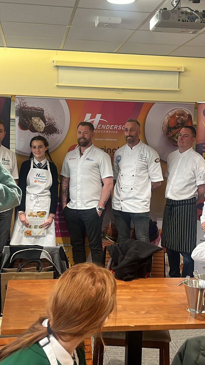 HeOlspck's tweet photo. Two of our Year 11 Food and Nutrition students represented the College today at the local Springboard FutureChef competition in SERC (Bangor). Adele Taggart and Isabella McAuley showed fantastic culinary skills. Well done to Isabella who won the competition today! https://t.co/RqVhxysQS7