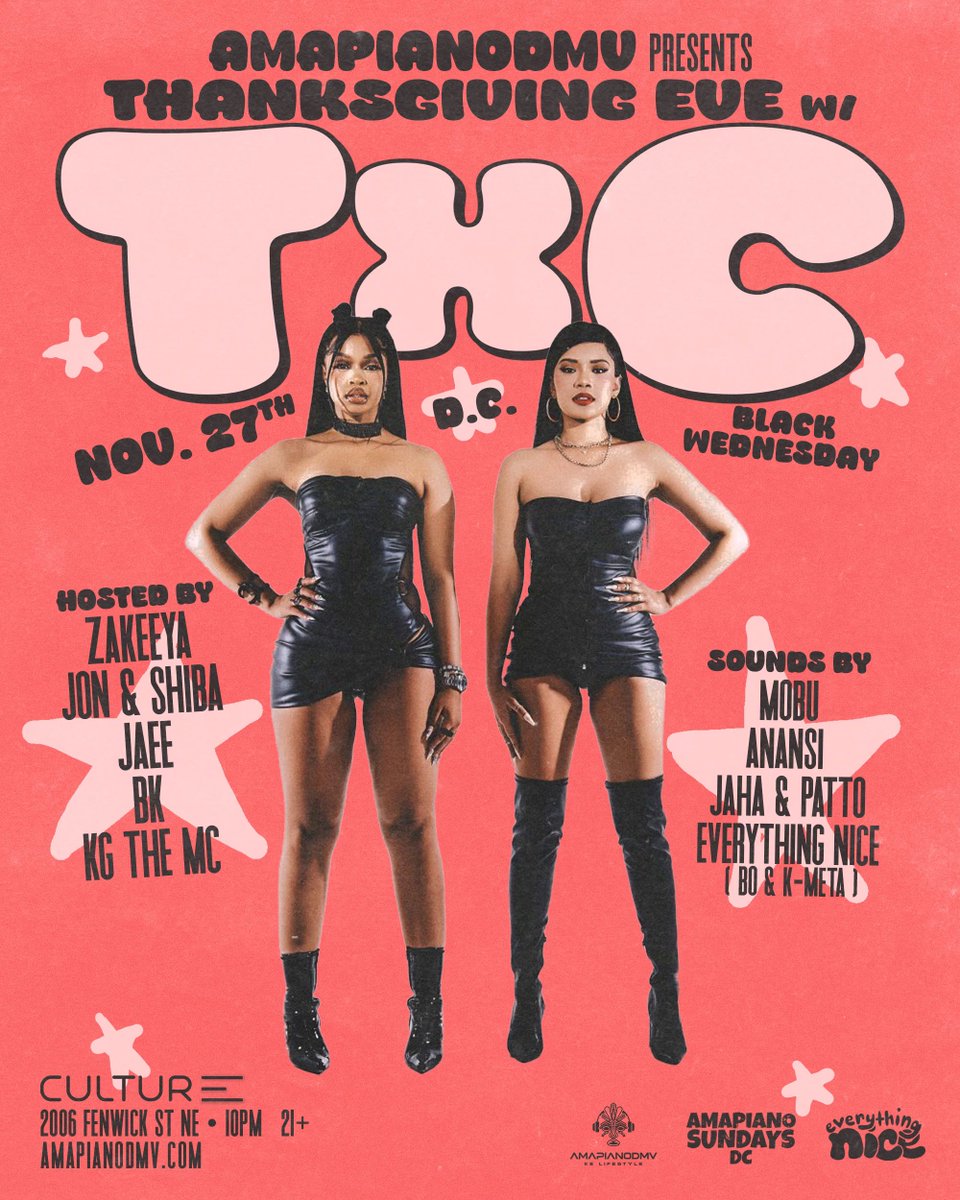 evnicedc's tweet photo. #dc !! YOUR THANKSGIVING EVE PLANS ARE HERE !! We’re back with our @amapianodmv fam 11.27. For what’s sure to be a great night 🔊 https://t.co/Y3PlthWg0Z
